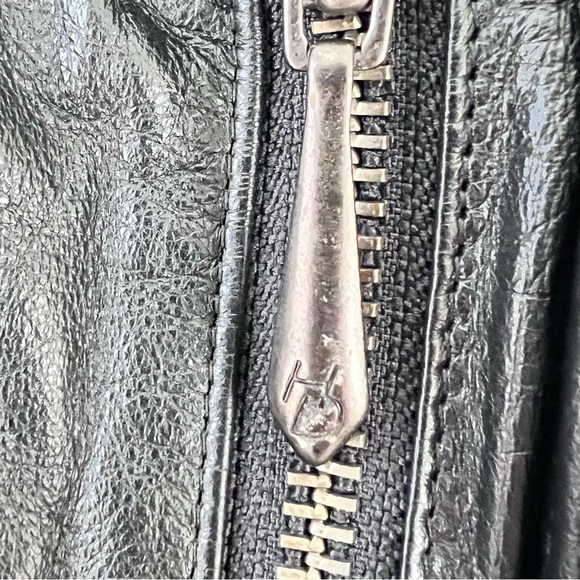 VTG HarleyDavidson "An American Legend" Women's Small Black Leather Vest CA03402 - Picture 13 of 14